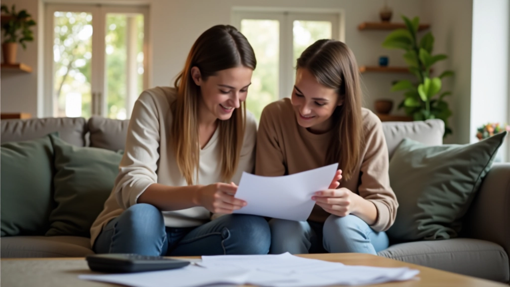 Couple examinant des documents financiers ensemble, calculs budgétaires, planification en couple