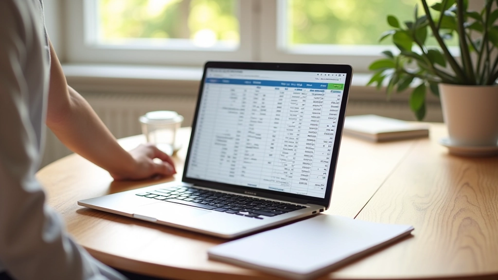 Ordinateur portable avec feuille de calcul de revenus secondaires et tasse de café