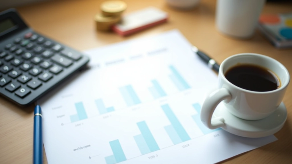 Documents financiers et outils de planification sur un bureau organisé