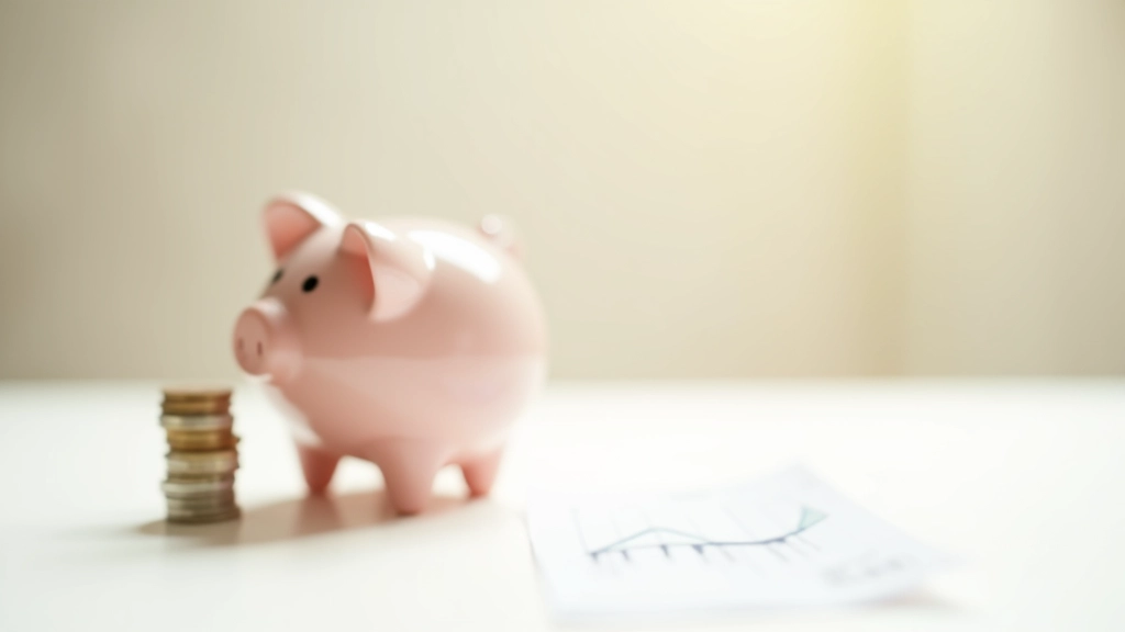 Tableau de bord d'épargne avec des pièces de monnaie empilées et des étapes marquées