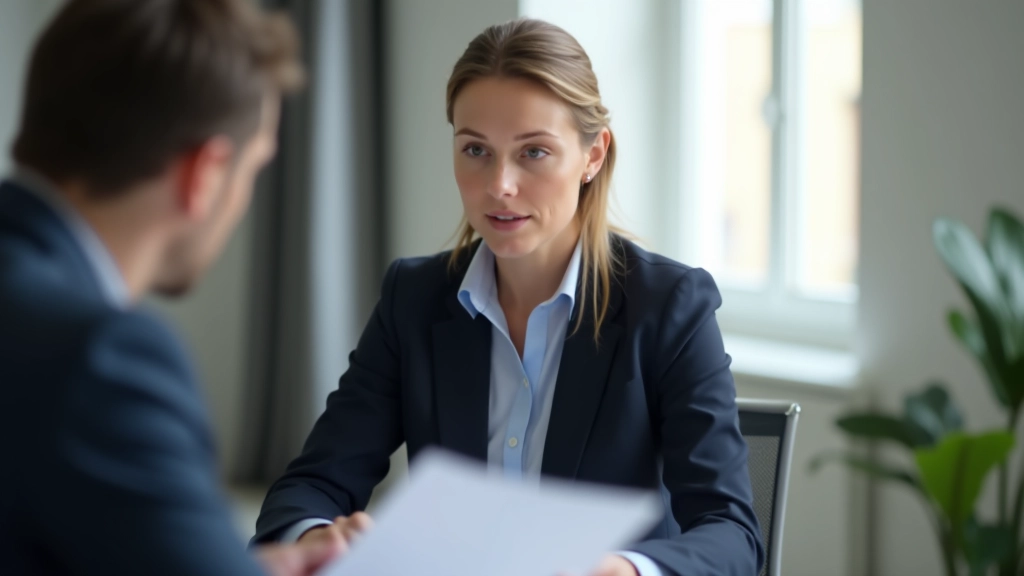Femme consultant un conseiller financier dans un bureau moderne pour discuter d'une stratégie d'investissement
